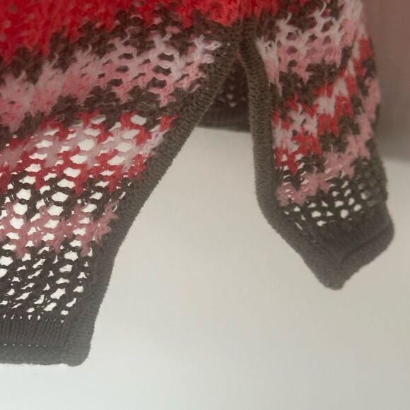 Tommy Bahama Salmon Open Knit Tunic Style Sweater XL - Picture 4 of 7